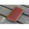 Galen Leather Galen Leather Portapenne in Pelle con Zip 3 Posti Marrone