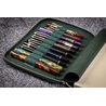 Galen Leather Galen Leather Portapenne in Pelle 10 Posti con Notebook A5 Crazy Horse Forest Green