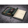 Galen Leather Galen Leather Portapenne in Pelle 10 Posti con Notebook A5 Crazy Horse Forest Green