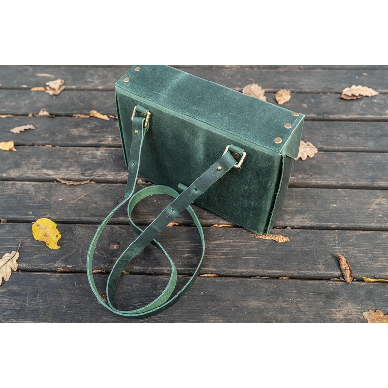 Galen Leather Galen Leather Writer's Medic Bag Crazy Horse Forest Green