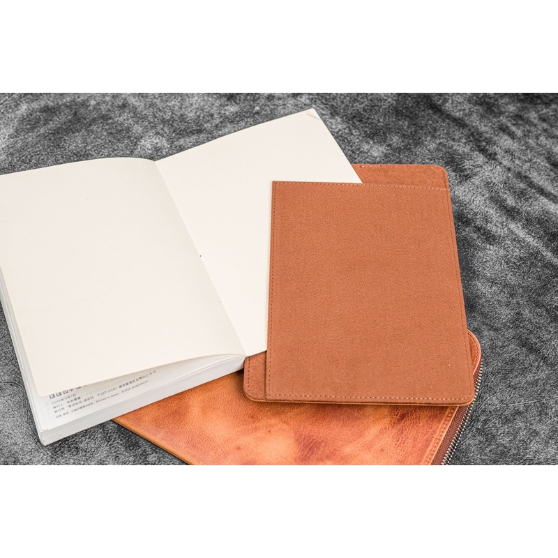 Galen Leather Galen Leather Writer's Bank Bag con Portapenne 7 Posti Crazy Horse Tan