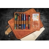 Galen Leather Galen Leather Writer's Bank Bag con Portapenne 7 Posti Crazy Horse Tan
