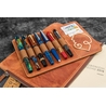 Galen Leather Galen Leather Writer's Bank Bag con Portapenne 7 Posti Crazy Horse Tan