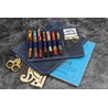 Galen Leather Galen Leather Writer's Bank Bag con Portapenne 7 Posti Crazy Horse Navy Blue