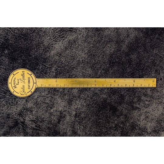 Galen Leather Brass Ruler & Letter Opener