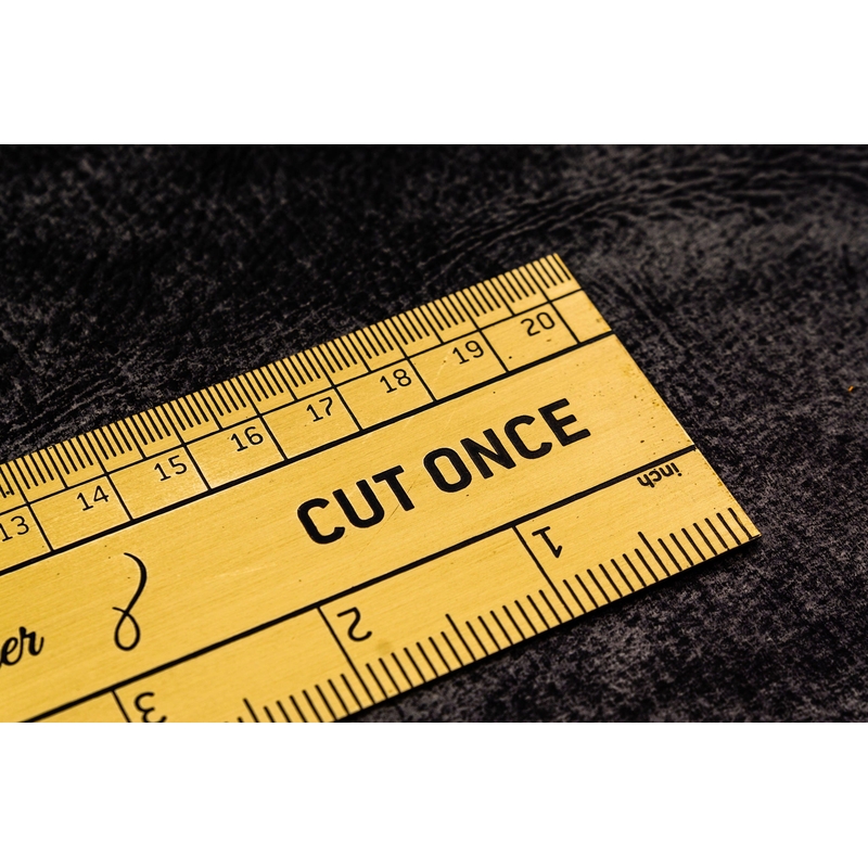 Galen Leather Galen Leather Brass Ruler Righello in Ottone