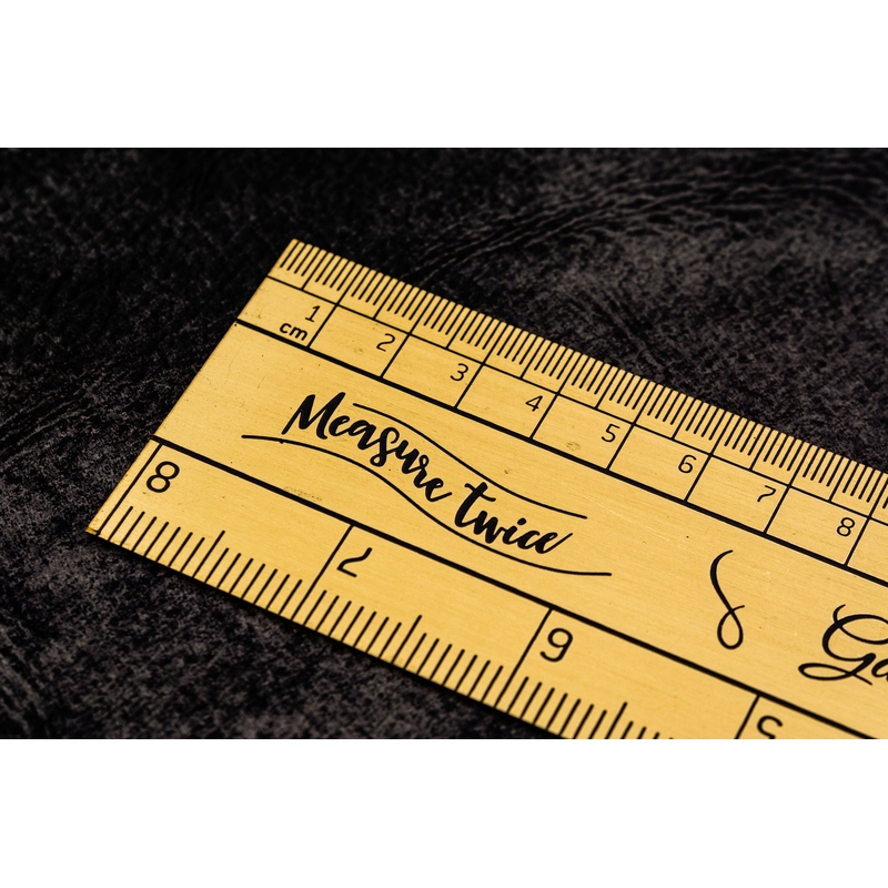 Galen Leather Galen Leather Brass Ruler Righello in Ottone