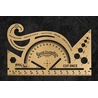 Galen Leather Galen Leather Vintage Inspired Brass Combine Tool Protractor