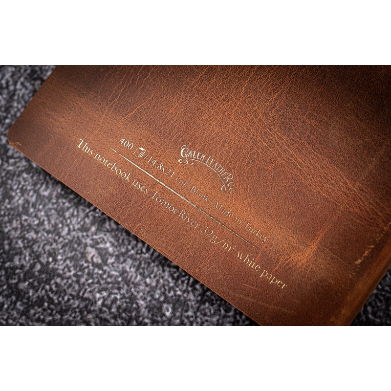 Galen Leather Galen Leather Notebook A5 Tomoe River Paper Crazy Horse Brown