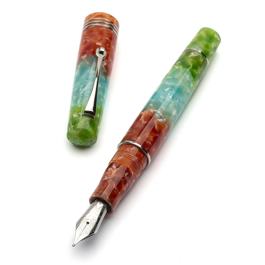 Leonardo Momento Zero Fountain Pen Pura Vida & Rhodium