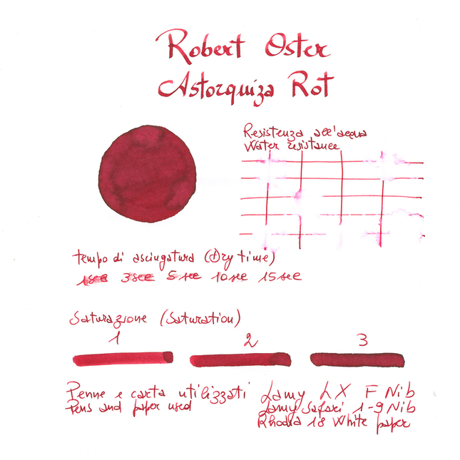 Robert Oster Astorquiza Rot Ink Bottle 50 ml