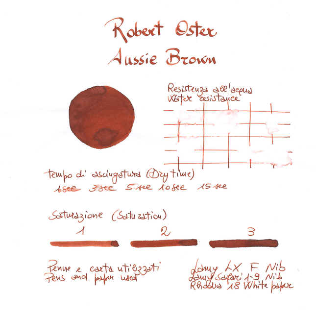 Robert Oster Aussie Brown Ink Bottle 50 ml