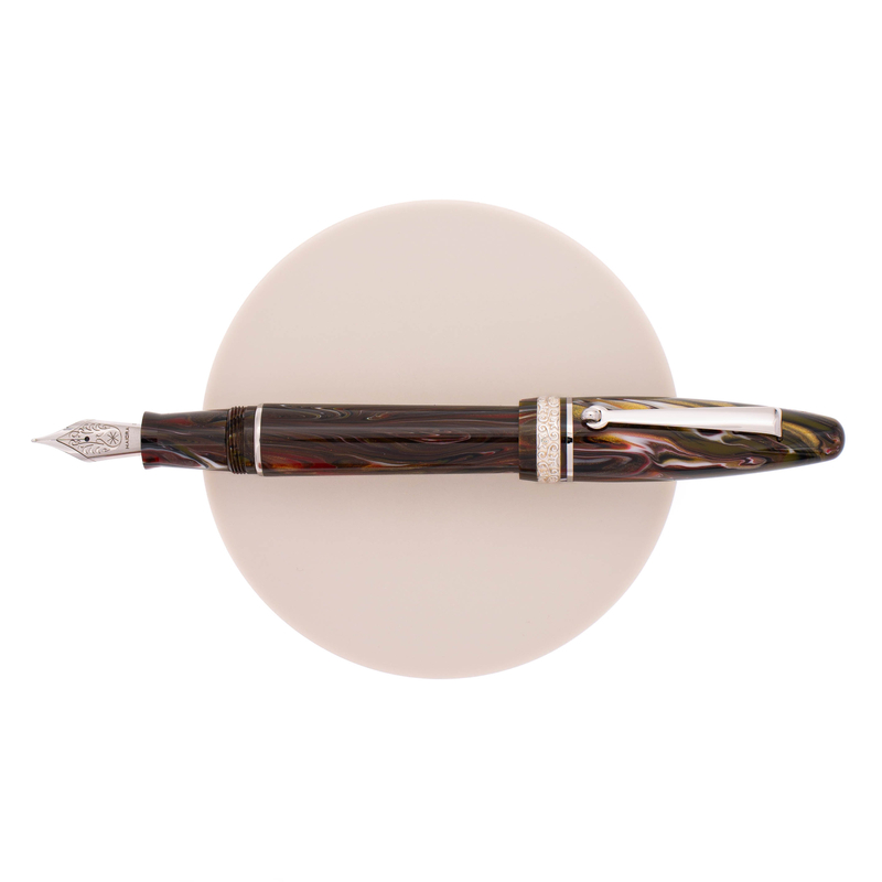 Maiora Maiora Ultra Ogiva Golden Age Fountain Pen Fire & Rhodium