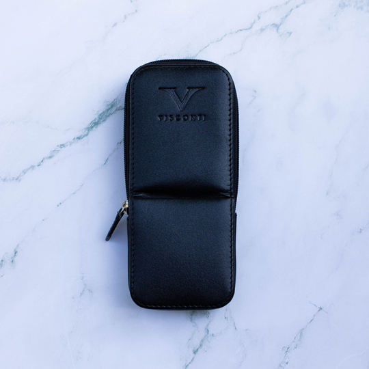 Visconti Portapenne in Pelle 3 Posti Nero