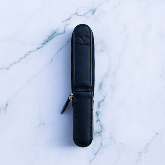 Visconti Leather Pen Case for 1 Pen Black