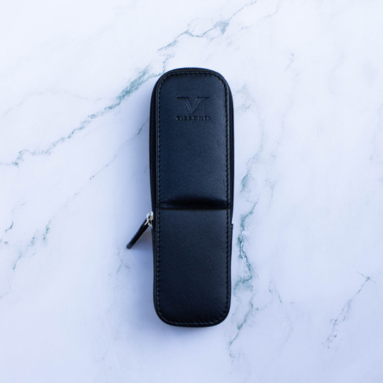 Visconti Portapenne in Pelle 2 Posti Nero