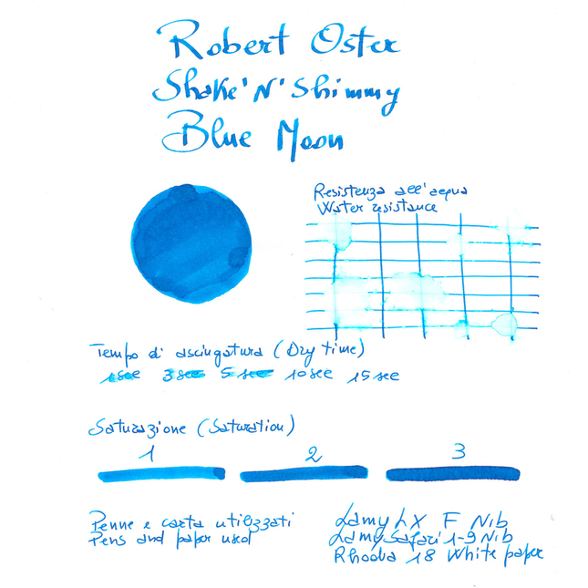 Robert Oster Shake 'N' Shimmy Blue Moon Inchiostro 50 ml
