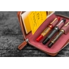Galen Leather Galen Leather Portapenne in Pelle con Zip 3 Posti Crazy Horse Orange