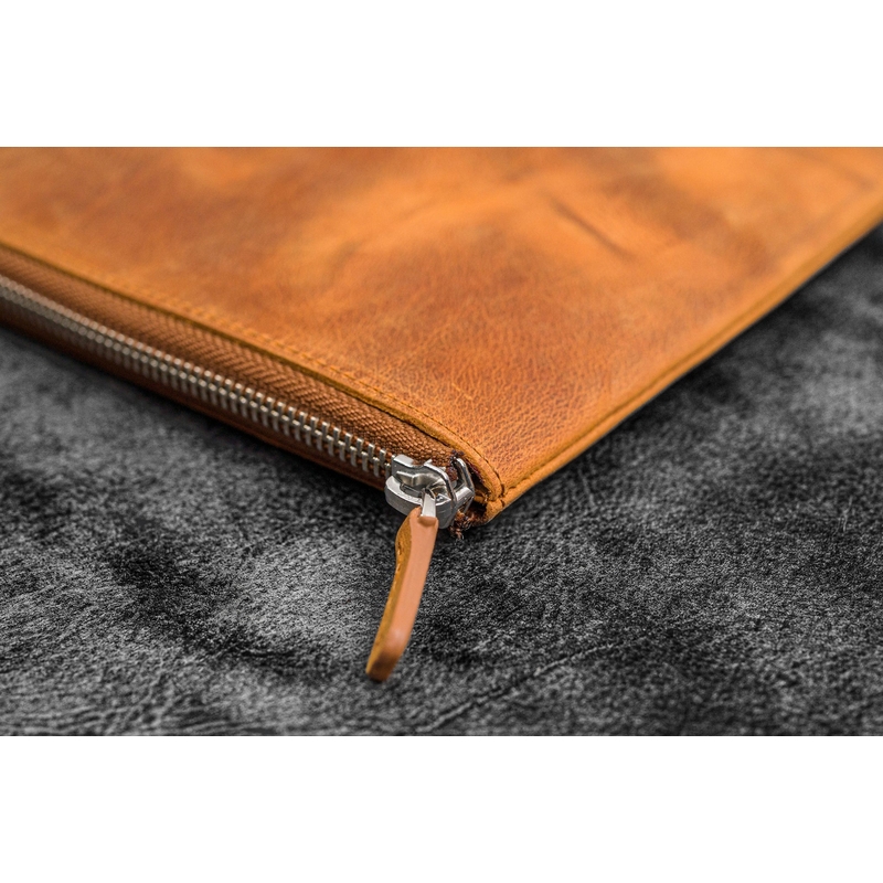 Galen Leather Galen Leather Writer's Bank Bag con Portapenne 7 Posti Crazy Horse Brown