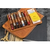 Galen Leather Galen Leather Writer's Bank Bag con Portapenne 7 Posti Crazy Horse Brown