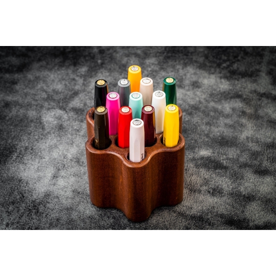 Galen Leather ToolComb Wooden Pen Holder