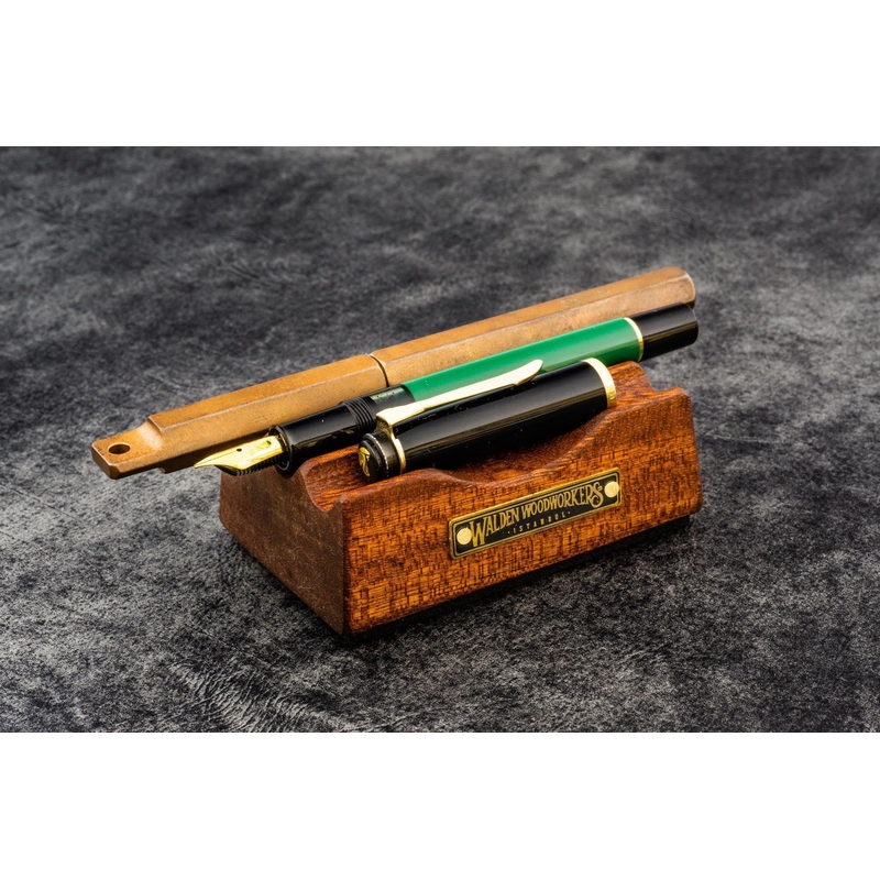 Galen Leather Galen Leather The Pen Rest Wooden Pen Stand Mahogany