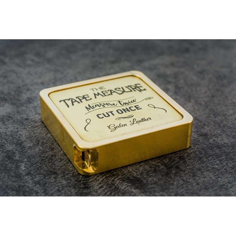 Galen Leather Galen Leather Brass Tape Measure Metro in Ottone