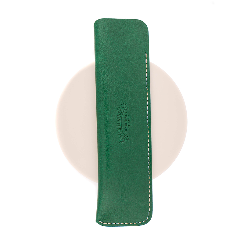 Galen Leather Galen Leather Portapenne in Pelle 1 Posto Verde