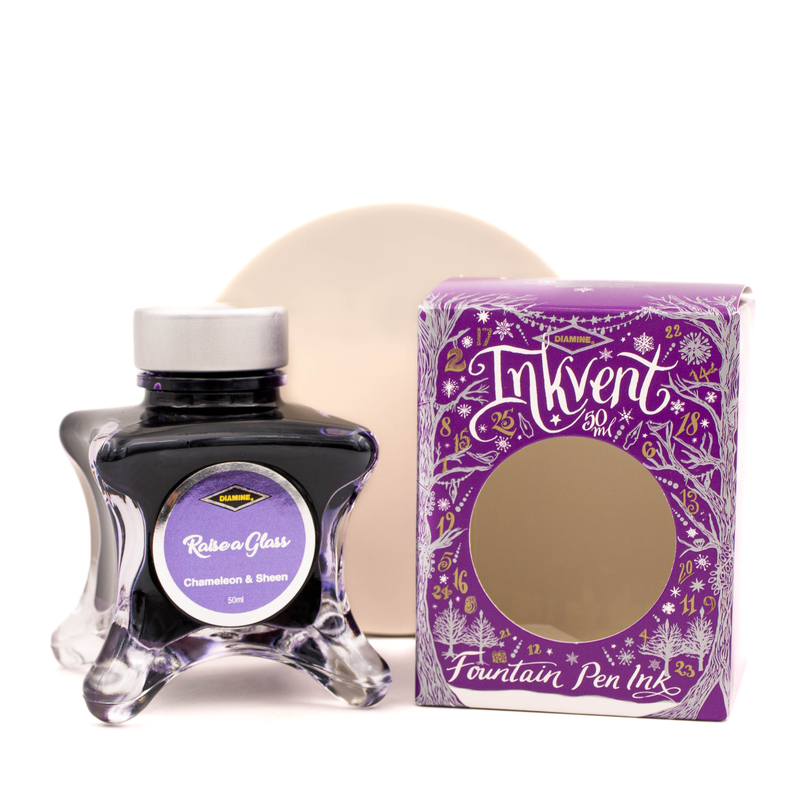 Diamine Diamine Inkvent Raise a Glass Ink Bottle 50 ml Purple Edition Chameleon & Sheen
