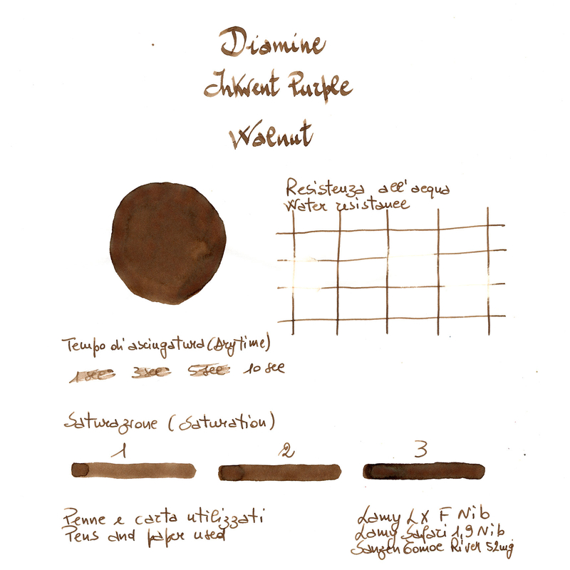 Diamine Diamine Inkvent Walnut Inchiostro 50 ml Purple Edition