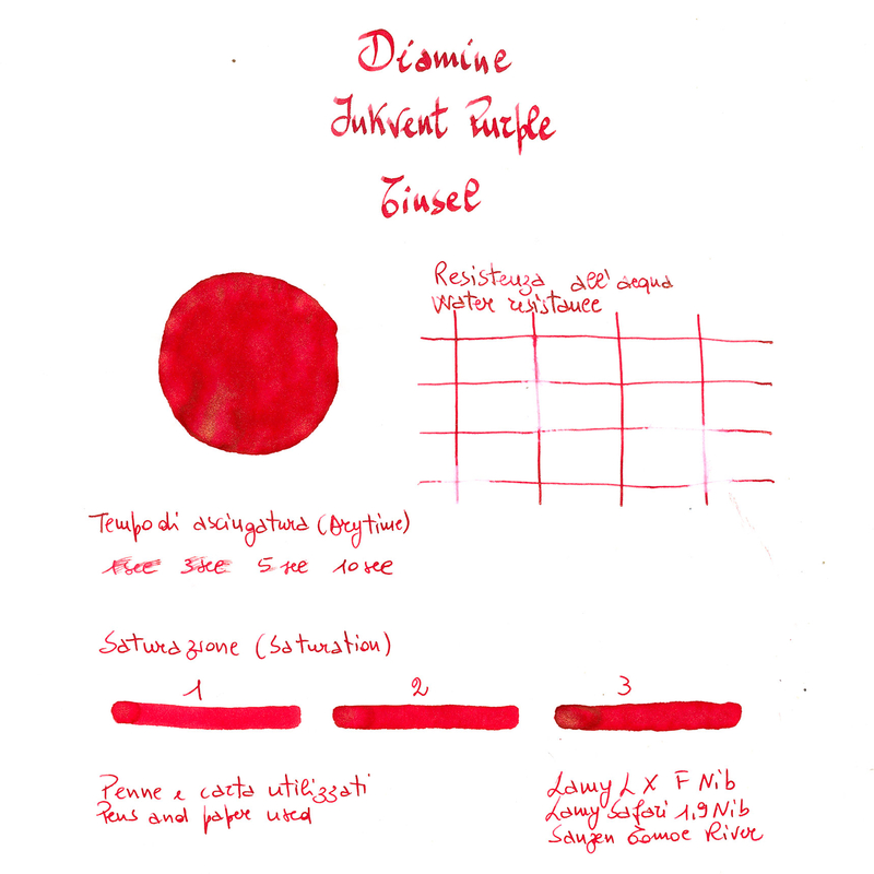 Diamine Diamine Inkvent Tinsel Ink Bottle 50 ml Purple Edition Shimmer