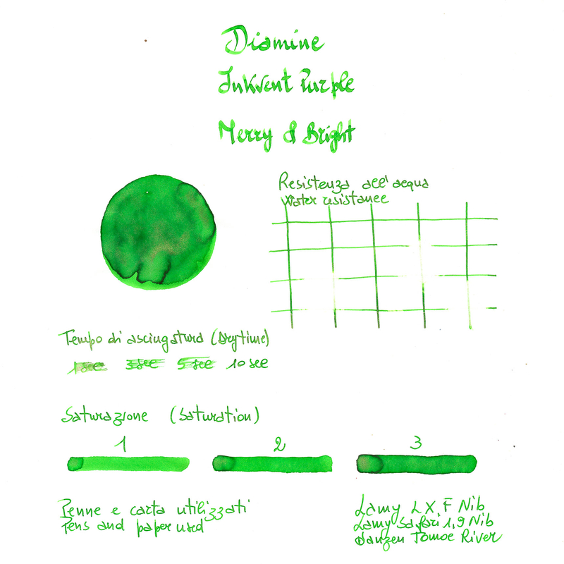 Diamine Diamine Inkvent Merry & Bright Ink Bottle 50 ml Purple Edition Shimmer