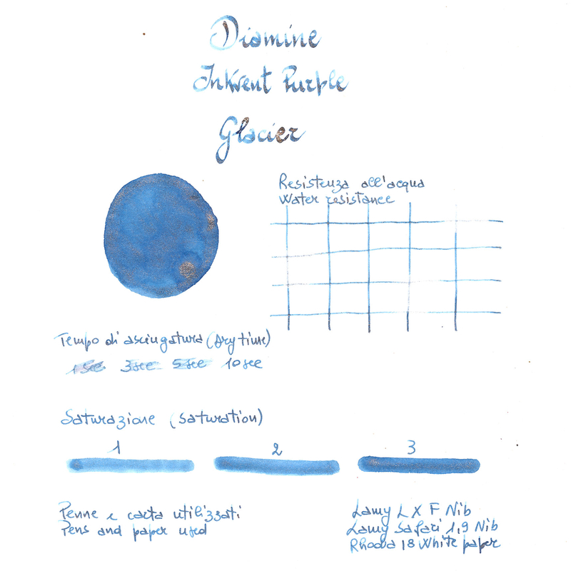 Diamine Diamine Inkvent Glacier Ink Bottle 50 ml Purple Edition Star Bright