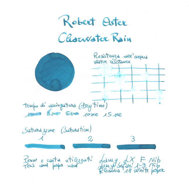 Robert Oster Clearwater Rain Inchiostro 50 ml