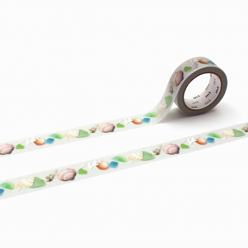 MT Masking Tape MT Ex Washi Tape Vetri di Mare e Conchiglie