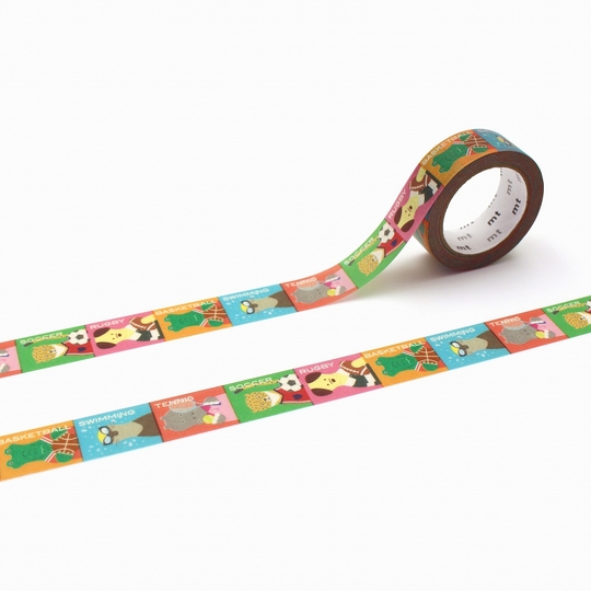MT Ex Washi Tape Animali x Sport