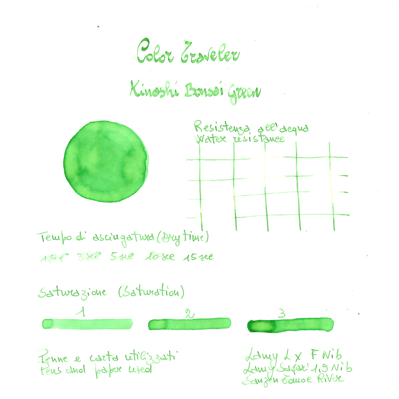 Color Traveler Color Traveler Kinashi Bonsai Green Ink Bottle 30 ml
