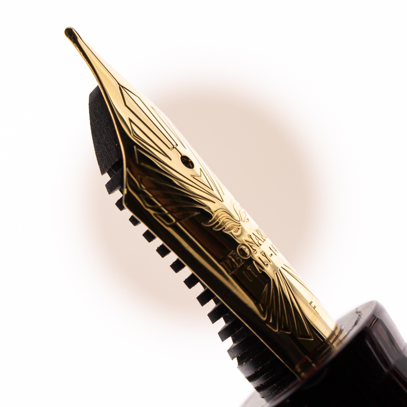 Leonardo Officina Italiana Leonardo Momento Zero Grande 2.0 L'Arte del Guillochè Penna Stilografica Iris Blue & Oro Rosa 14k