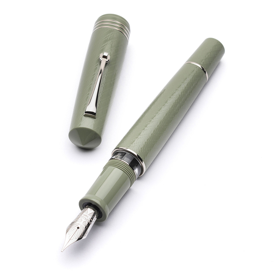 Leonardo Momento Zero Grande 2.0 The Art of Guillochè Fountain Pen Verdigris & Rhodium