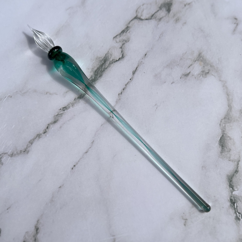 Guitar Guitar Glass Dip Pen Ribbon Green