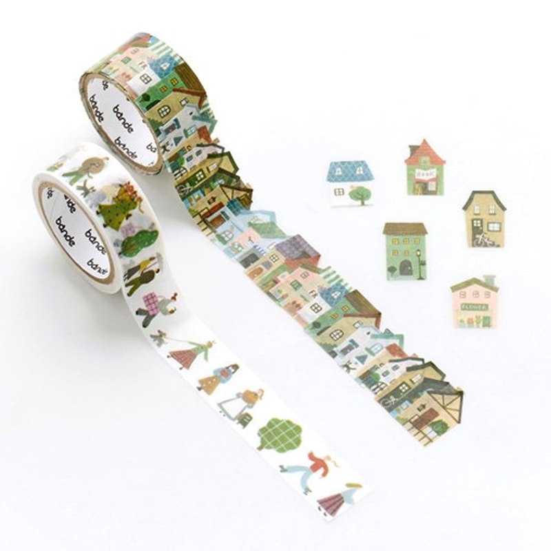 Bande Bande Washi Tape A Town with Gentle Color