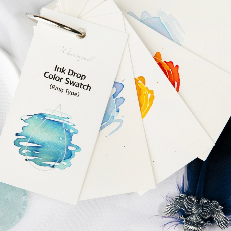 Wearingeul Wearingeul Carte per Prove di Inchiostro con Anello Ink Drop