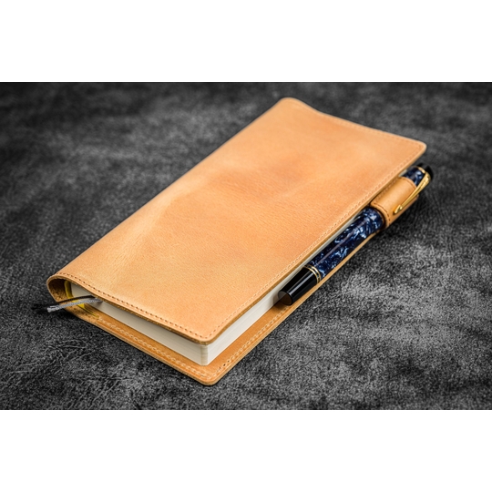 Galen Leather Cover Slim Hobonichi Weeks Crazy Horse Honey Ochre