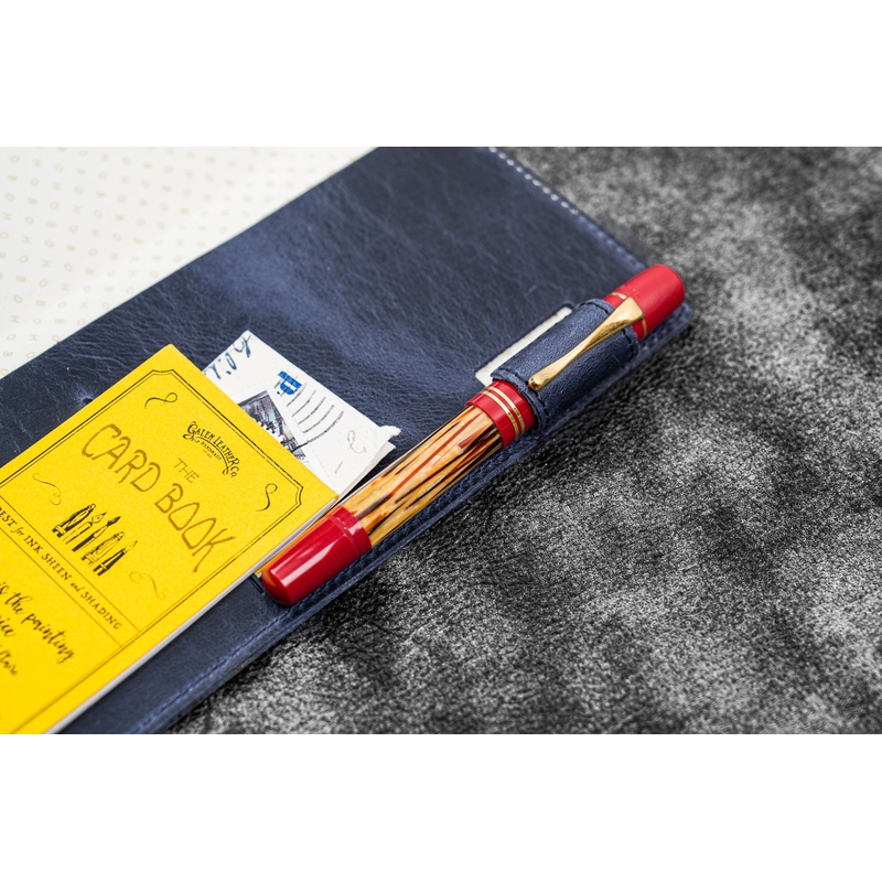 Galen Leather Galen Leather Cover Slim Hobonichi Weeks Crazy Horse Navy Blue