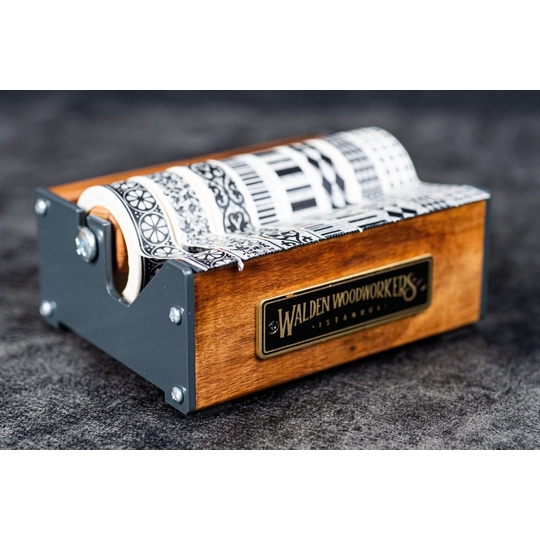 Galen Leather Multi Washi Tape Dispenser Medium Walnut