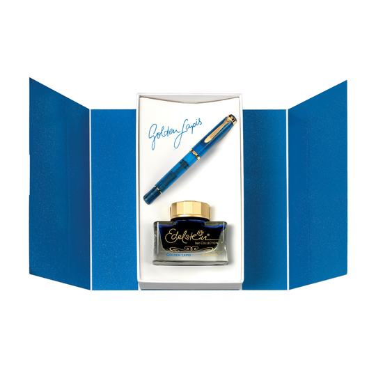 Pelikan M200 Set Penna Stilografica e Inchiostro Golden Lapis Edizione Speciale 2024