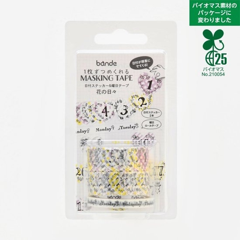 Bande Bande Washi Tape Date & Day Flower Days