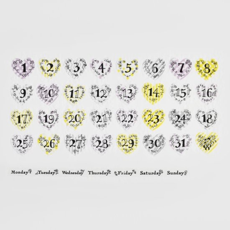 Bande Bande Washi Tape Date & Day Flower Days