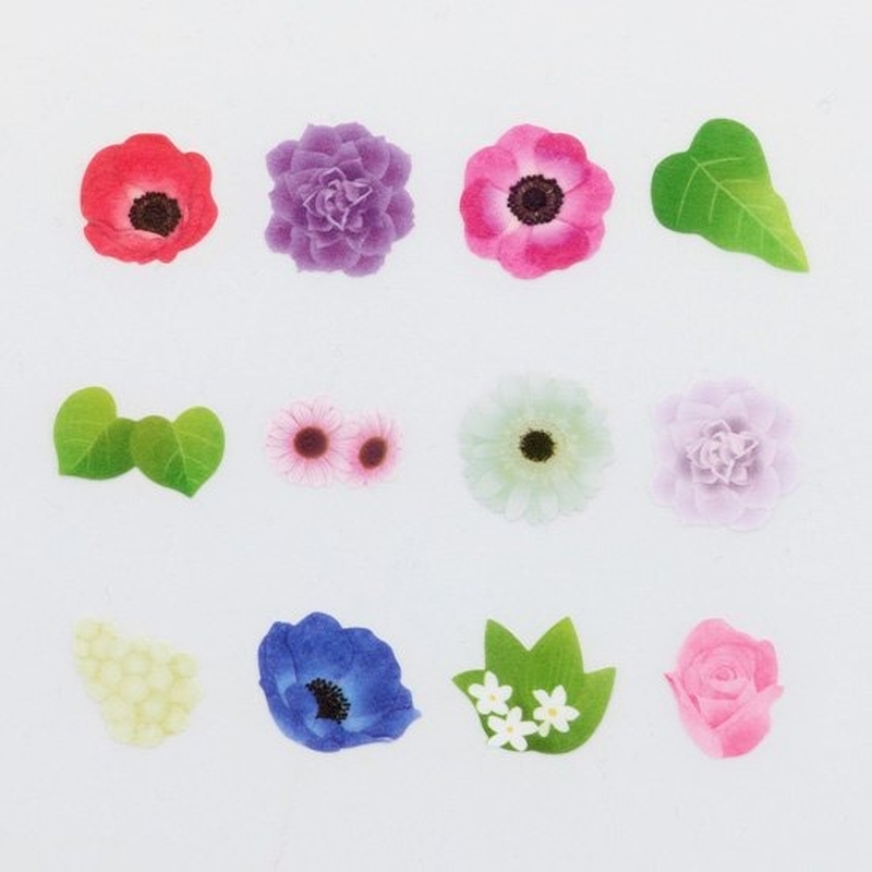 Bande Bande Washi Tape Anemone Bouquet Purple