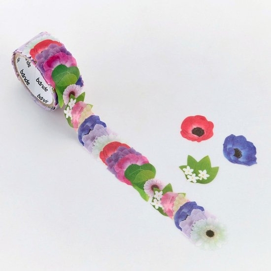 Bande Washi Tape Anemone Bouquet Purple